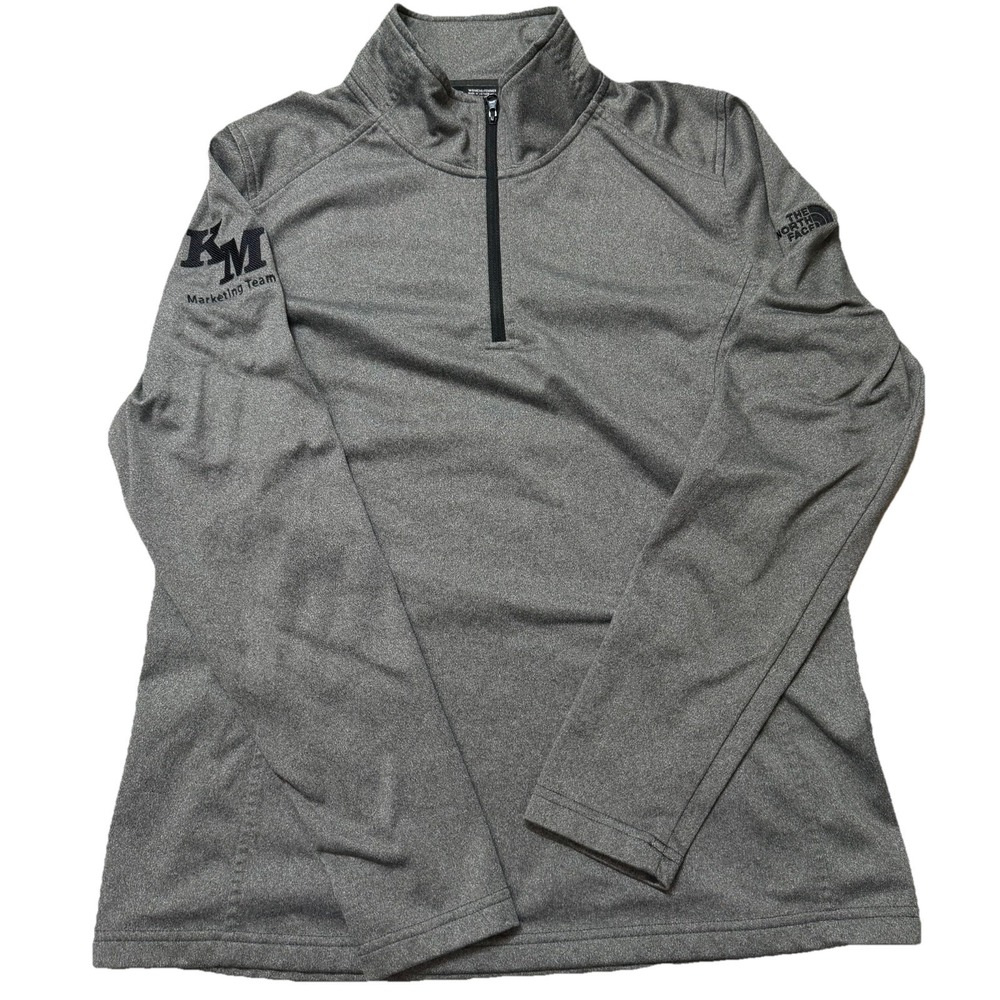 The North Face Womens 1/4 Zip Pullover Gray Lightweight Stretch Jacket L  Gorp